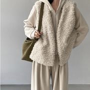 UQ0440トップス レディース パーカー ワイドパンツ ベスト 三点セット 2色 韓国風 2025秋新作