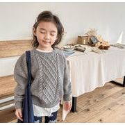 2025秋冬新作★韓国風子供服★ベビー服 ★キッズ服★アパレル★ニット 丸首のセーター 80-130