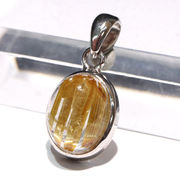 【現品限り】ペンダントトップ　タイチンルチルクォーツ＜ブラジル産＞　Silver925　ランダム発送