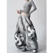 【予約226886】大きいサイズ秋冬 韓国 カレッジ風 新しいデザイン カジュアル デニム パンツ S ~LL