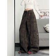 【予約226888】大きいサイズ秋冬 韓国 カレッジ風 新しいデザイン カジュアル デニム パンツ S ~LL