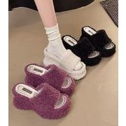 秋冬シューズ  サンダル スリッパ  厚底 ボア お出かけ