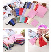 巾着袋　収納袋　小銭入れ　ポーチ　ミニバッグ 麻　収納バッグ　ギフト包装　ジュエリーポーチ　4サイズ