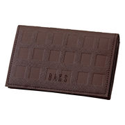 ダックス チェッカーエンボス 名刺入チョコ