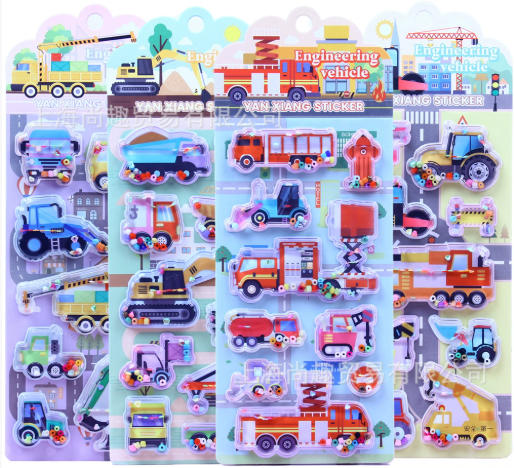 手芸diy用デコレーション 手帳用 貼り付け★粘着シール★立体キャラクターシール 3Dシール