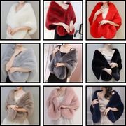 レディースフェイクファーショールy00051