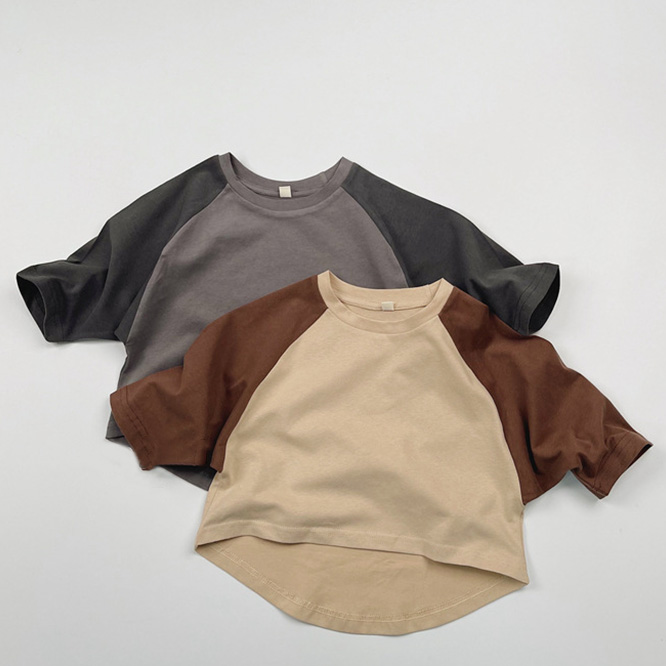 2025秋冬※HANX☆長袖インナー 配色ラグラン袖 Tシャツ バットスリーブ 丸首トップス