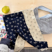 2026春新作　子供服　女の子　リボン　プリント　レギンスパンツ　ロングパンツ　ボトムス　可愛い　ズボン