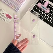 A7シール帳 カバー PVCカバー  透明シール帳クリア手帳 6穴リング  DIY  推し活   贈り物 子供