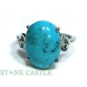 ☆一点物☆【リング】天然ターコイズ オーバル型 (3A) 約12x16mm No.26