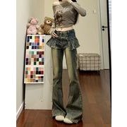【予約226902】大きいサイズ春秋新作 韓国 カレッジ風 新しいデザイン カジュアル デニム パンツ S ~LL