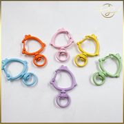 【15色】キーホルダー金具 チキン にわとり ひよこ ナスカン カラビナ 回転カン カラフル  DIYパーツ