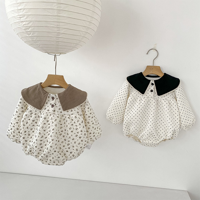 2026春※長袖 ロンパース 赤ちゃん ロンパース 女の子