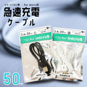スマートフォン用急速充電ケーブル　for	microB