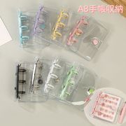 A8サイズ クリアシール帳 バインダー 透明穴あきリフィル20枚付き 全8色 シール収納 手帳用