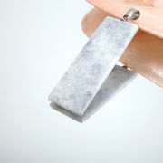 糸魚川翡翠 ペンダントトップ ラベンダー 新潟県産 原石 【一点もの】 ステンレス 天然石 パワーストーン