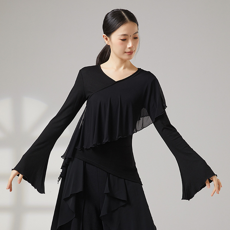 ダンスウェア ヨガ バレエ 体操 ベリーダンス インドダンス 社交ダンス シャツ上着 トップス 5色