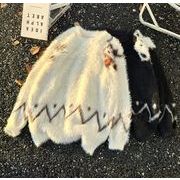 トップス メンズ ニット セーター   ファブリック クルーネック