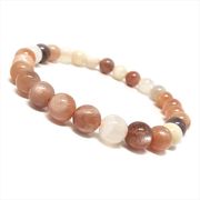 インド産 太陽と月 天然石 サンムーンストーンブレスレット 約7mm 《SION 天然石 パワーストーン》