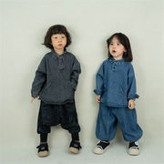 2026  春新品 ★ 韓国風子供服★ デニムシャツ 80-130cm