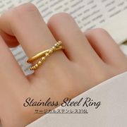 ステンレス 指輪 18K リング  大人可愛いリング ステンレス 上品 ステンレス指輪 男女 超新作2026