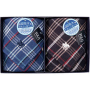 ポロ 紳士表ガーゼ裏パイルタオルハンカチ2枚組 PLT-5560×2