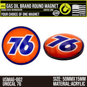 アメリカンなラウンドマグネット！　ガス　オイル系ブランド　アメリカン雑貨　ガレージ　レトロ雑貨