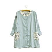 【即納】レトロフラワースモック