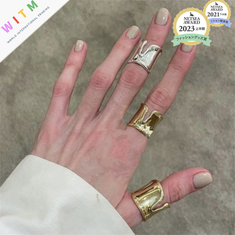不規則 指輪 リング 開き指輪 開きリング デザイン アクセサリー 開口指輪 レディースファッション