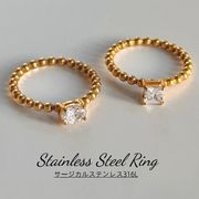 ステンレス　ジルコン 指輪 18K リング  大人　リング ステンレス 上品 ステンレス指輪 男女 超新作2026