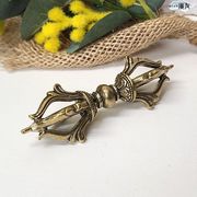 密教法具 バジュラ 五鈷杵 風水 置物 風水アイテム 魔除け(チベット密教法具バジュラ中)