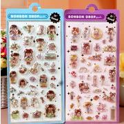 手帳素材装飾　3D　貼り付けパーツぷくぷく立体シール　携帯装飾品　エポキシステッカー