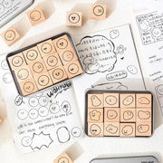 INS人气 おしゃれで可愛いスタンプ木製 DIY 印鑑
