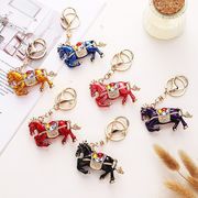 ジルコニア 馬のキーホルダー バッグ飾り 馬のアクセサリー ウマ horse 馬の雑貨 馬関連用品 馬プレゼント