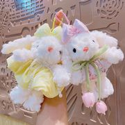 新作 の掛け飾り キーホルダー 撮影道具 バッグチャーム ストラップ ぬいぐるみ ぬい ペンダント ウサギ5色