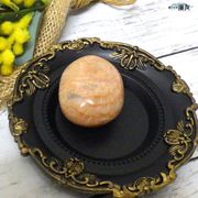 原石一点物 握り石 オレンジムーンストーン 天然石 (オレンジムーンストーン105g白色巾着付 現物販売)