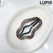 ヘアアクセサリー ヘアピン ぱっちん パッチンピン スリーピン チェック柄 こなれ感 大人カジュアル