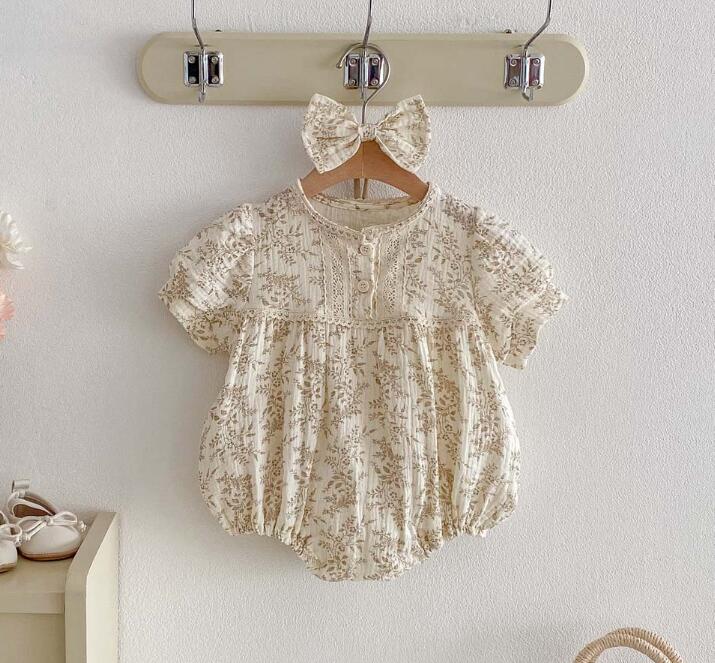 「2026」子供服★ロンパース+ヘアバンド★ベビー★韓国風子供服★66cm～90cm