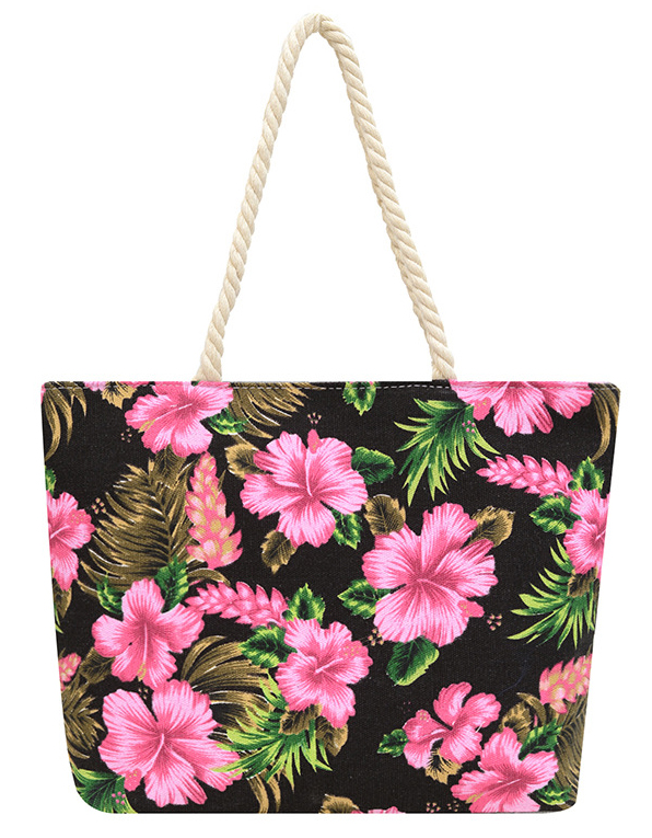 お洒落 ボタニカル柄 買い物肩掛けOK BIGキャンパスバッグ 鞄　　全5色　ba0107