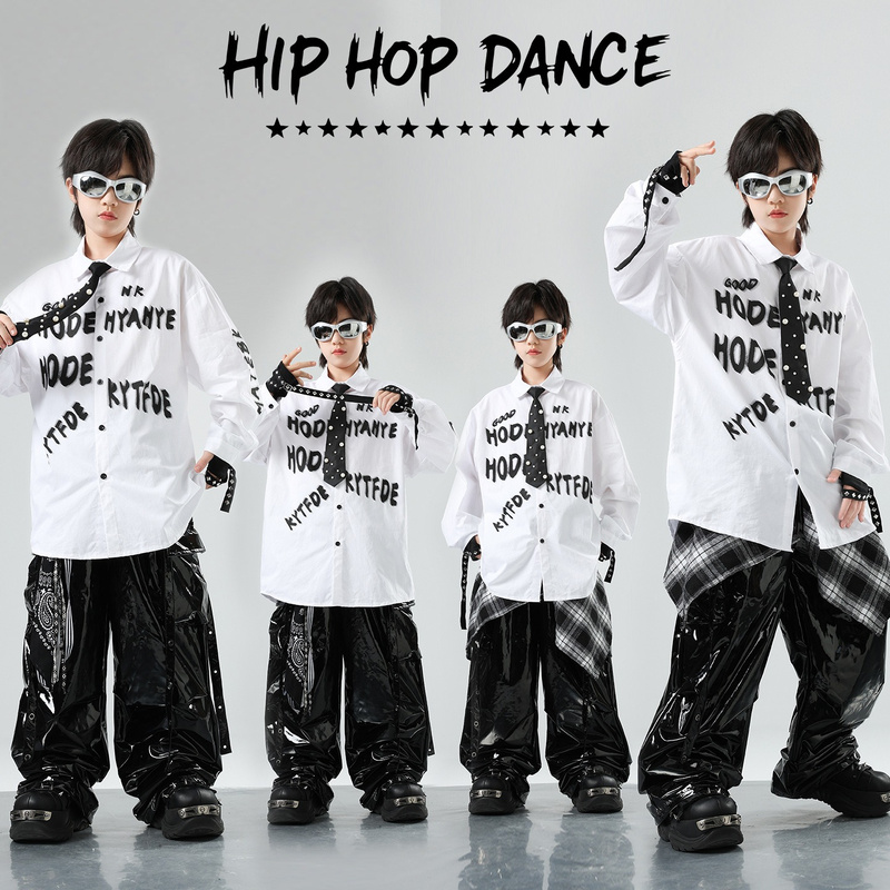 キッズダンス衣装 男の子 ヒップホップ シャツ セットアップ ストリート 発表会 ダンスウェア