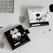 シール帳　 A8　バインダー　 アルバム　 猫 　ドット　かわいい