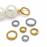 ステンレス接続パーツ 穴付きリング 【10個】売り 5/6mm ゴールド シルバー 金属アレルギー対応【st-ks99】