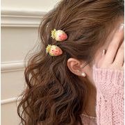 可愛い いちごのヘアピン いちごのヘアクリップ いちごの雑貨 髪飾り いちごのバンスクリップ