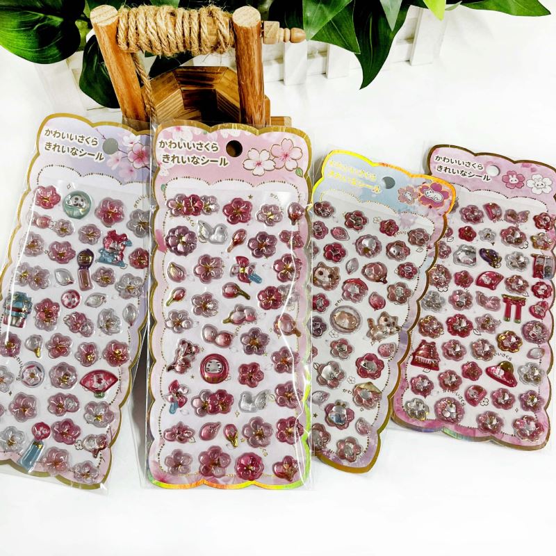 3D 立体アクリルシール キッズ・ガールズ用デコレーションステッカー 手帳用 貼り付け