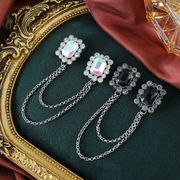 チェーンブローチ メンズシャツ装飾メタルクリップ レディース タキシードネクタイハットスカーフ06822