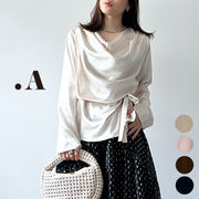 【2026新作】マットサテンドレーププルオーバー