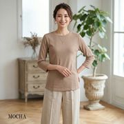 【春物定番】コットン100%七分袖Tシャツ　シンプル＆ナチュラル　大きな3Lサイズまで