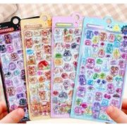 3Dステッカー 手作りDIY 子供おもちゃ 立体ステッカー 粘着シールLF