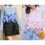 2026年INS 春新作   気質   おしゃれ    長袖シャツ  フリル トップス