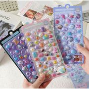 即納 手芸diy用デコレーション 手帳用 貼り付け★粘着シール★立体キャラクターシール 3Dシール